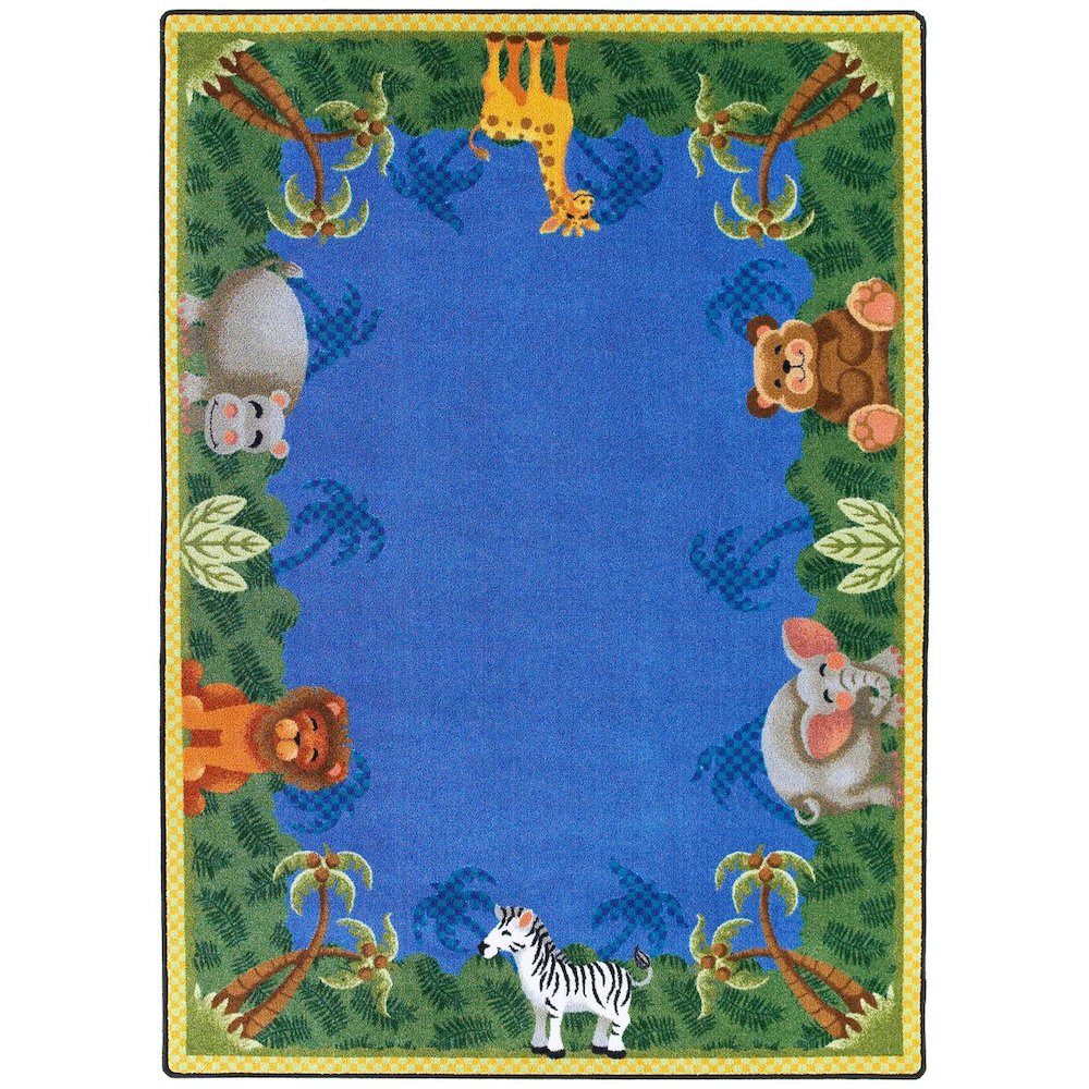 Kid Essentials Jungle Friends 5'4" x 7'8" Area Rug in Color Multi