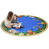 Kid Essentials Jungle Friends 5'4" Round Area Rug in Color Multi