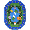 Kid Essentials Jungle Peeps 7'8" x 10'9" Oval Area Rug in Color Multi