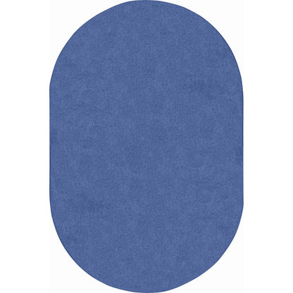 Kid Essentials Just Kidding 12' x 7'6" Oval Area Rug in Color Cobalt Blue