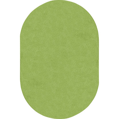 Kid Essentials Just Kidding 12' x 7'6" Oval Area Rug in Color Lime Green