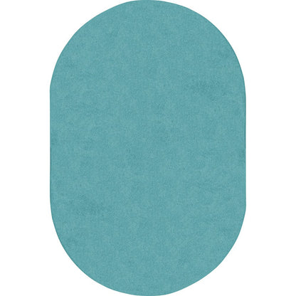Kid Essentials Just Kidding 12' x 7'6" Oval Area Rug in Color Seafoam