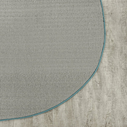Kid Essentials Just Kidding 12' x 7'6" Oval Area Rug in Color Seafoam
