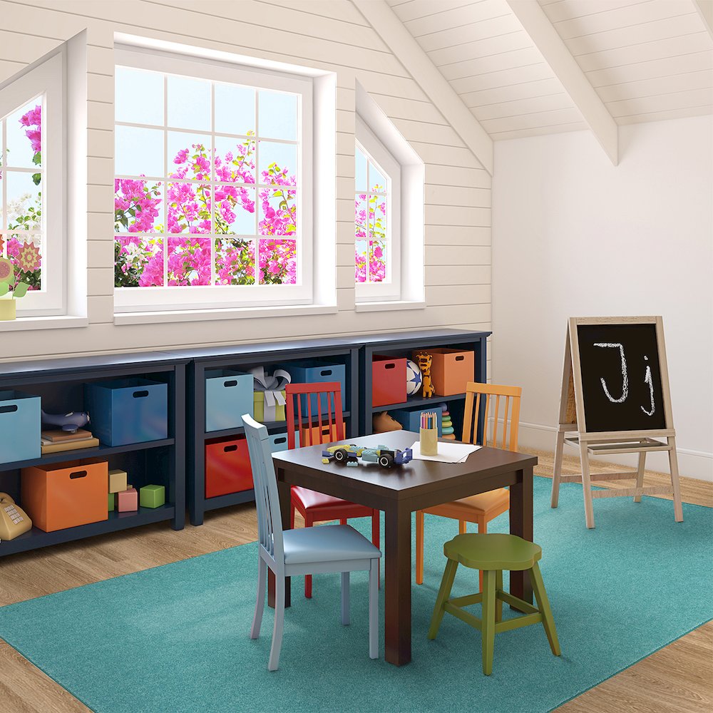 Kid Essentials Just Kidding 6' x 9' Area Rug in Color Seafoam