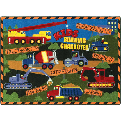 Kid Essentials Kid's Building Character 7'8" x 10'9" Area Rug in Color Multi