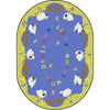 Kid Essentials Lamby Pie 7'8" x 10'9" Oval Area Rug in Color Multi