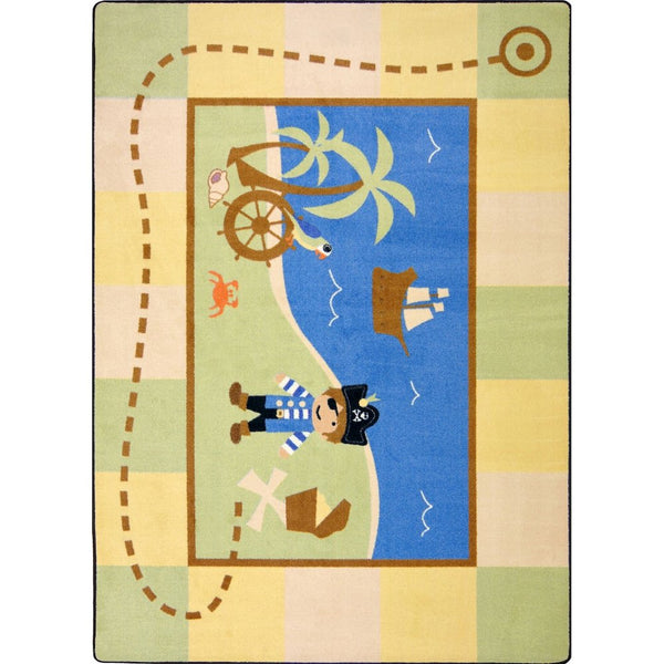 Kid Essentials Lil' Pirate 5'4" x 7'8" Area Rug in Color Multi