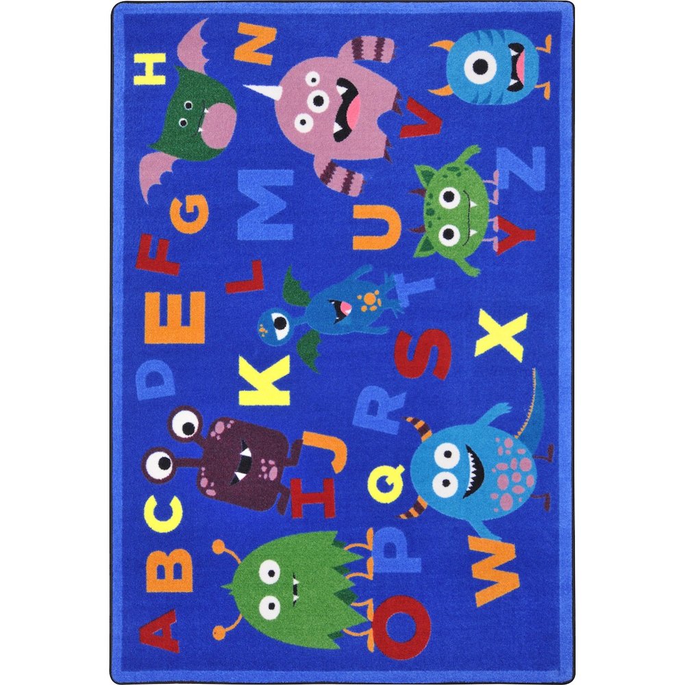 Kid Essentials Monster Mash 7'8" x 10'9" Area Rug in Color Multi