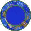 Kid Essentials Nature's Numbers 13'2" Round Area Rug in Color Multi