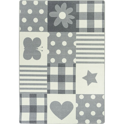 Claremont Kids Patchwork Girl 5'4" x 7'8" Area Rug in Color Cloudy