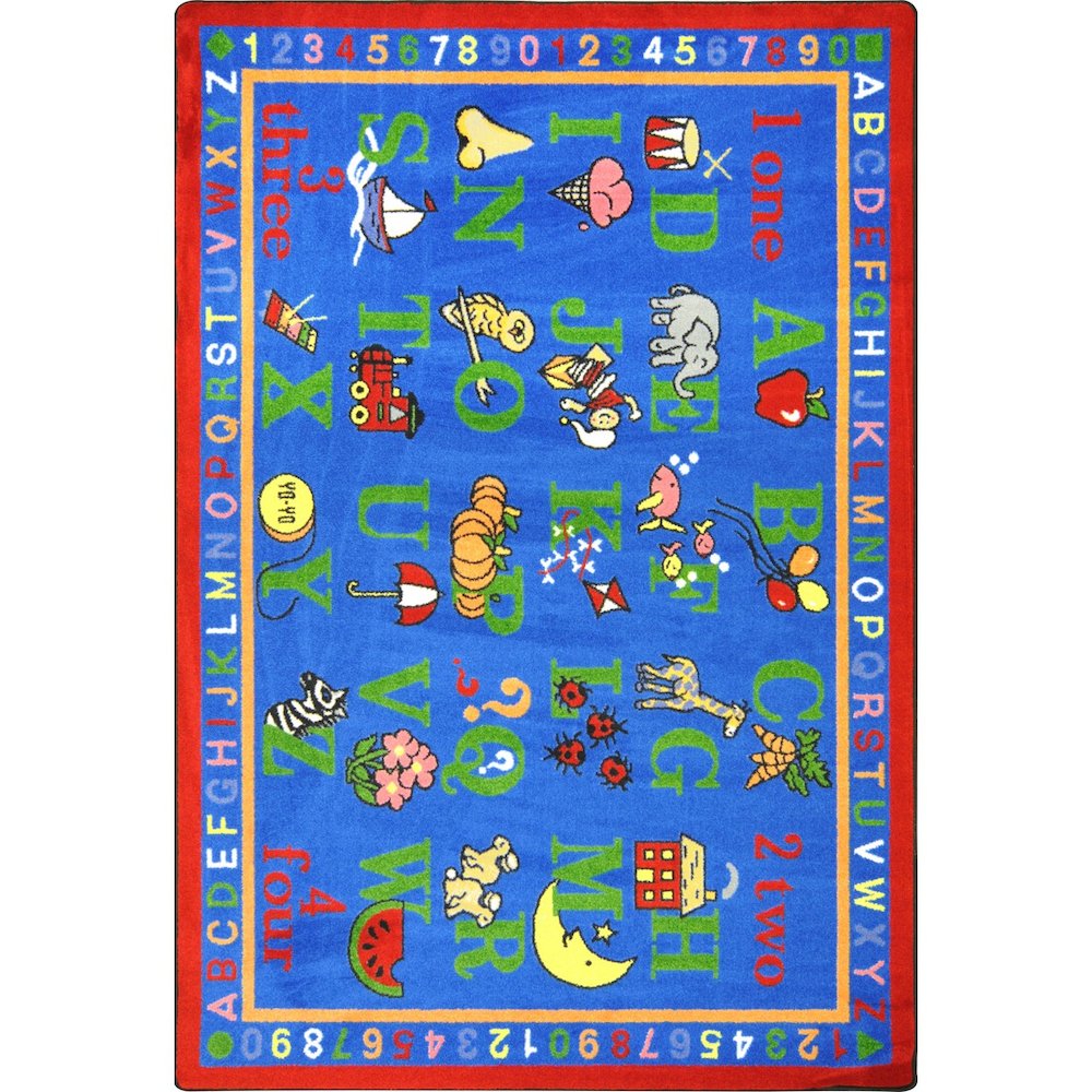 Kid Essentials Phonics Fun 5'4" x 7'8" Area Rug in Color Multi