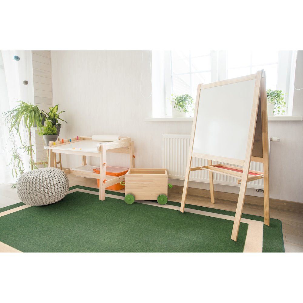 Kid Essentials Portrait 5'4" x 7'8" Area Rug in Color Greenfield