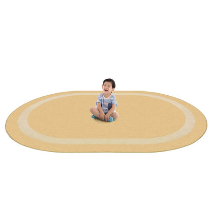 Kid Essentials Portrait 7'8" x 10'9" Oval Area Rug in Color Sandstone