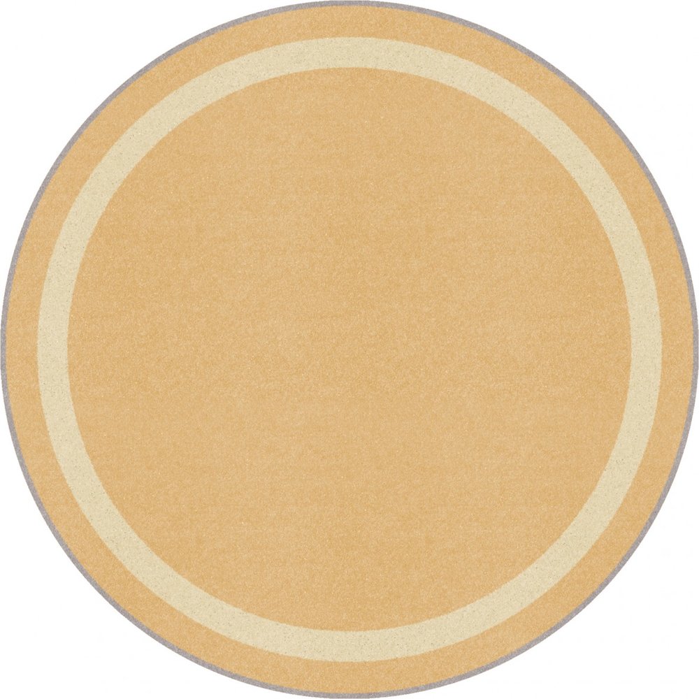 Kid Essentials Portrait 5'4" Round Area Rug in Color Sandstone