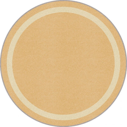 Kid Essentials Portrait 5'4" Round Area Rug in Color Sandstone