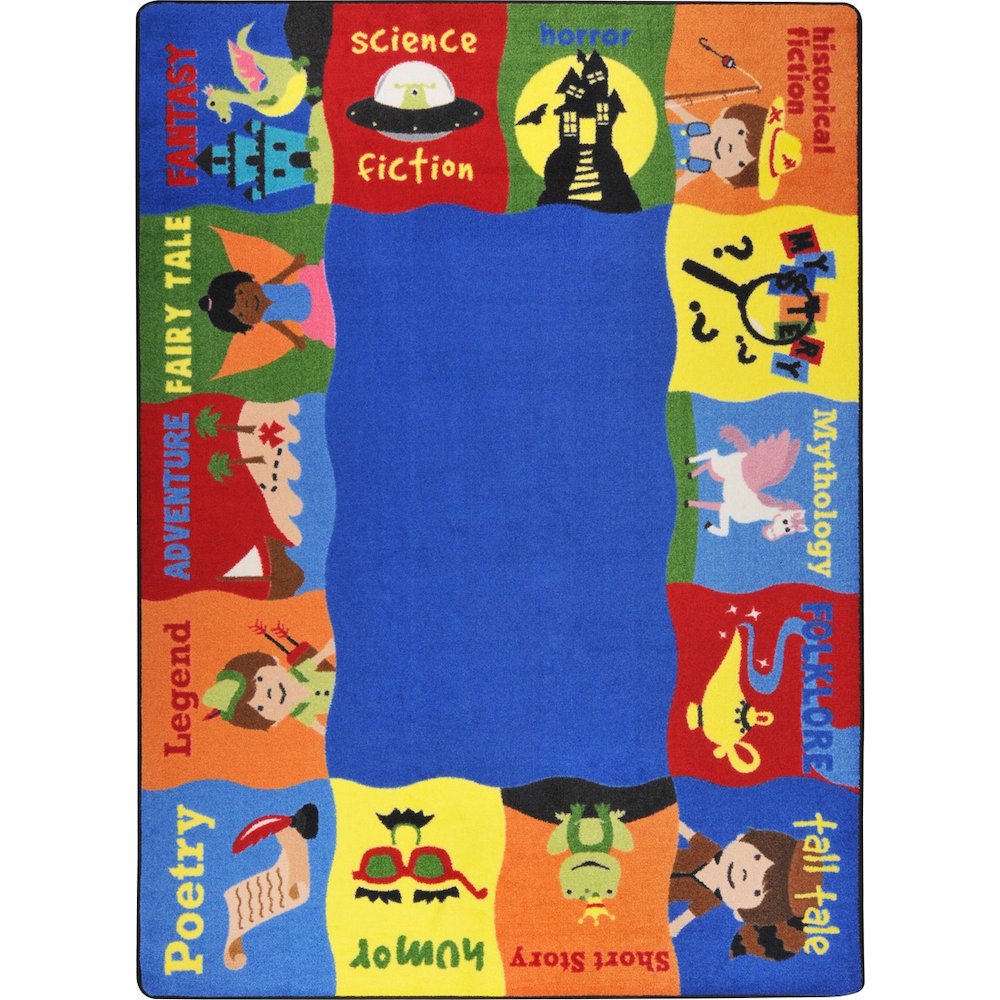 Kid Essentials Read Me A Story 7'8" x 10'9" Area Rug in Color Multi