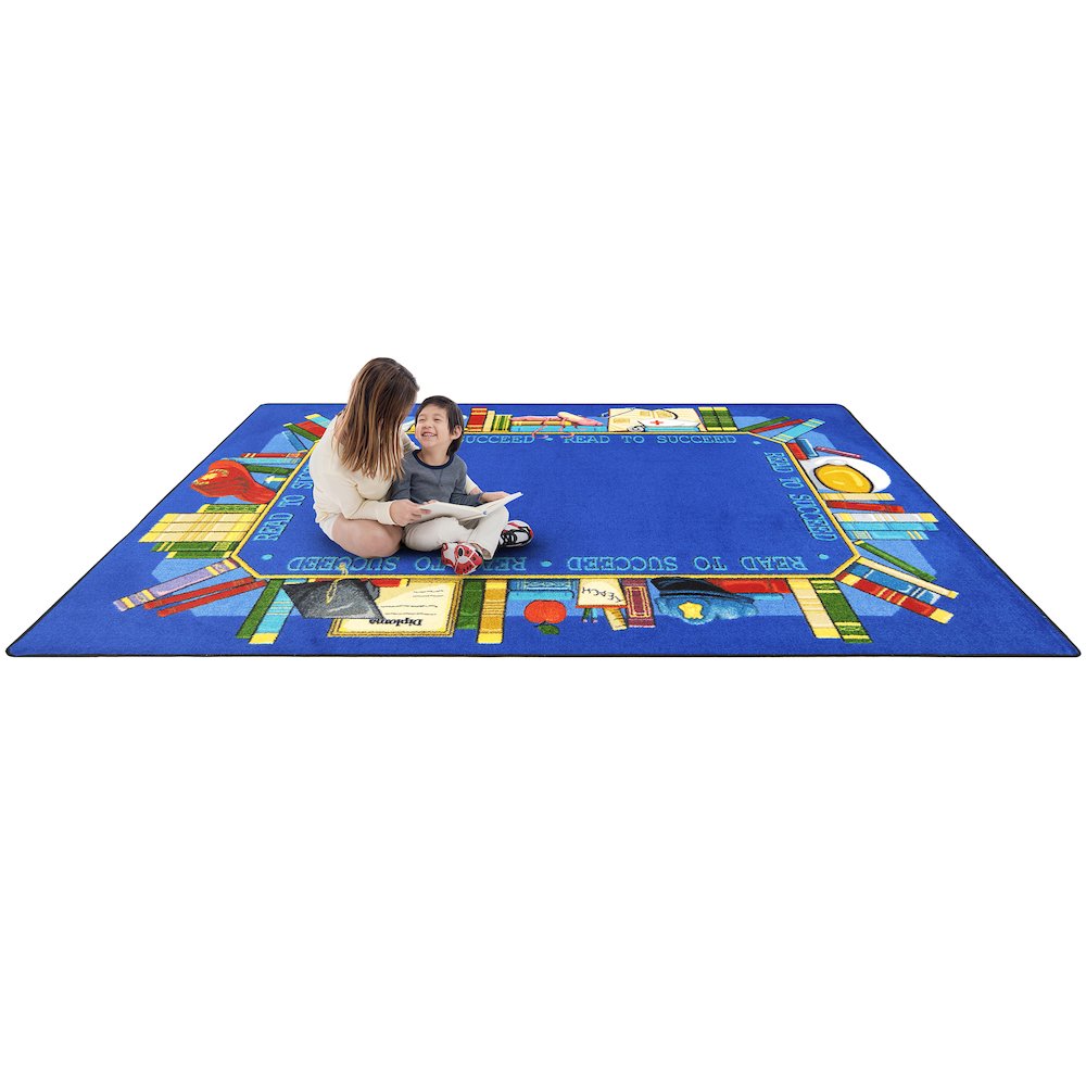 Kid Essentials Read to Succeed 7'8" x 10'9" Area Rug in Color Multi