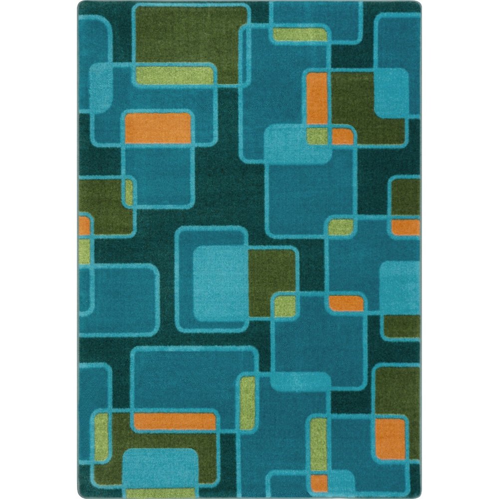 Kid Essentials Reflex 5'4" x 7'8" Area Rug in Color Citrus
