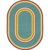 Kid Essentials Ripples 5'4" x 7'8" Oval Area Rug in Color Beach