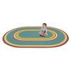 Kid Essentials Ripples 5'4" x 7'8" Oval Area Rug in Color Beach