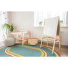 Kid Essentials Ripples 5'4" x 7'8" Oval Area Rug in Color Beach