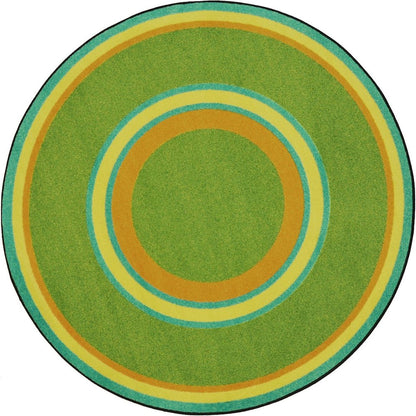 Kid Essentials Ripples 5'4" Round Area Rug in Color Retro