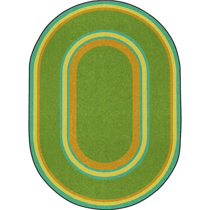 Kid Essentials Ripples 5'4" x 7'8" Oval Area Rug in Color Retro