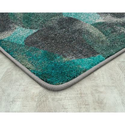 Kid Essentials Riverstone 7'8" x 10'9" Area Rug in Color Teal
