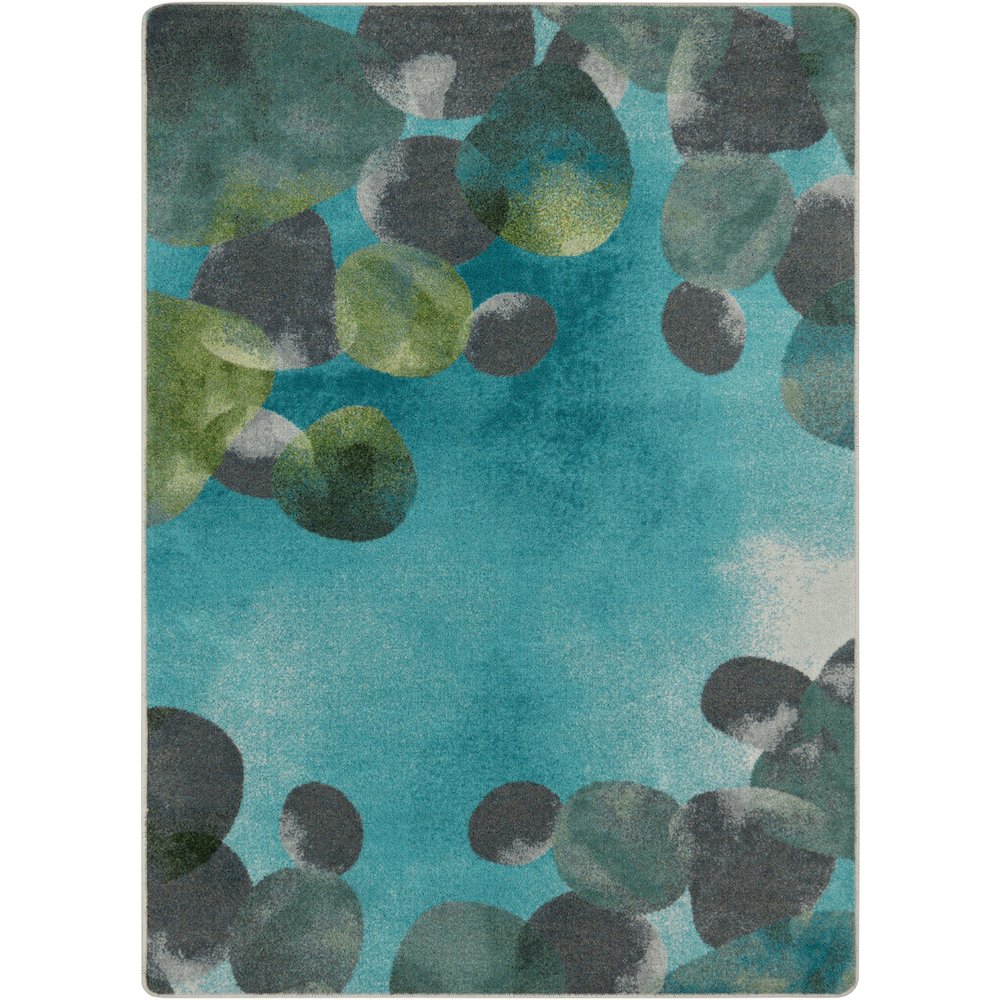 Kid Essentials Riverstone 7'8" x 10'9" Area Rug in Color Teal