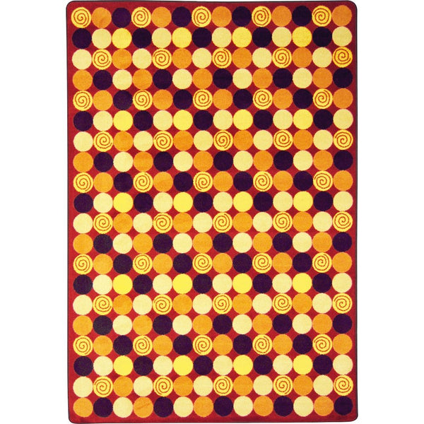 Kid Essentials Roundabout 5'4" x 7'8" Area Rug in Color Red
