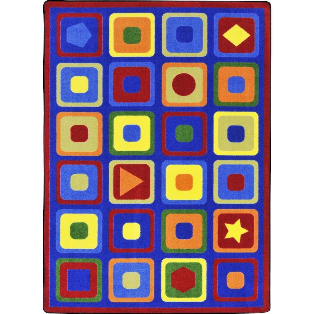 Kid Essentials Seeking Shapes 7'8" x 10'9" Area Rug in Color Multi
