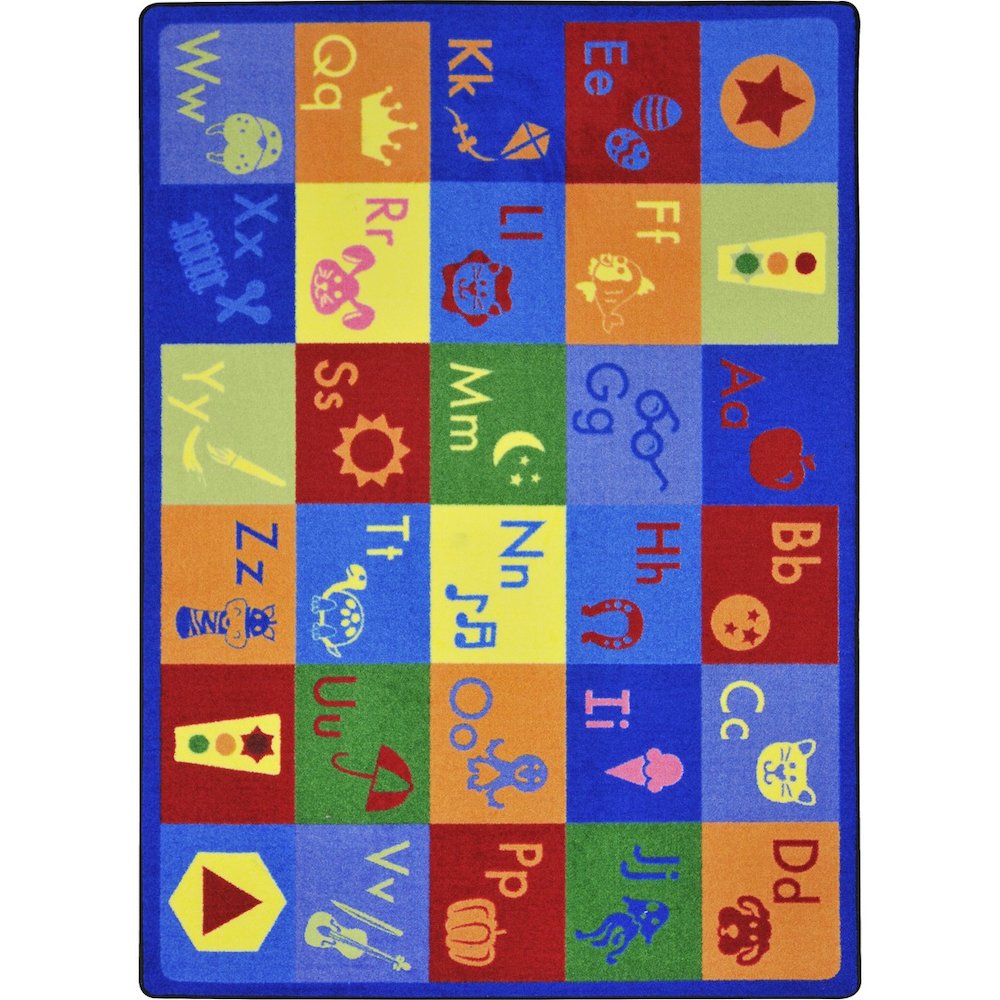 Kid Essentials Simply Phonics 7'8" x 10'9" Area Rug in Color Multi