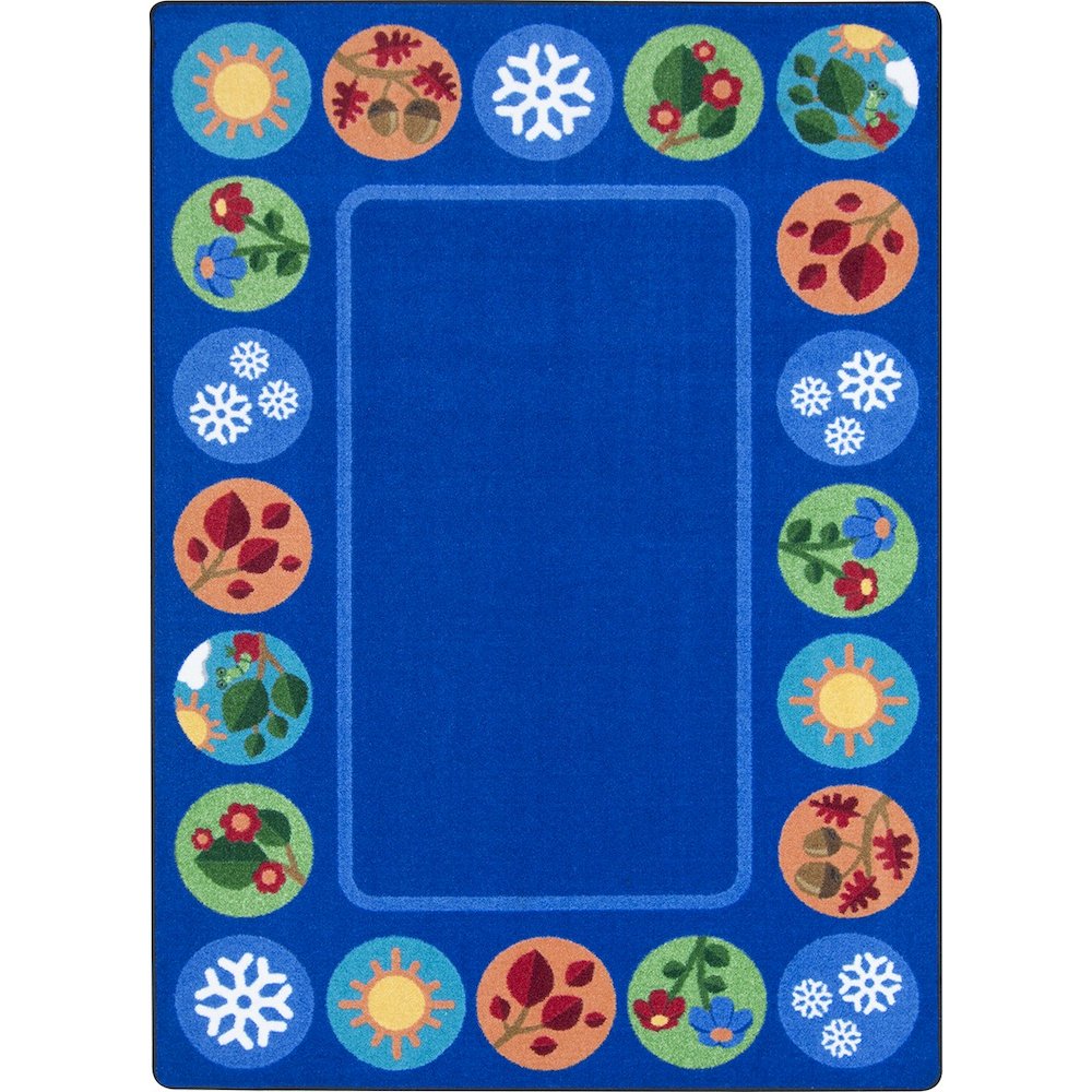 Kid Essentials Sit Around the Seasons 7'8" x 10'9" Area Rug in Color Multi