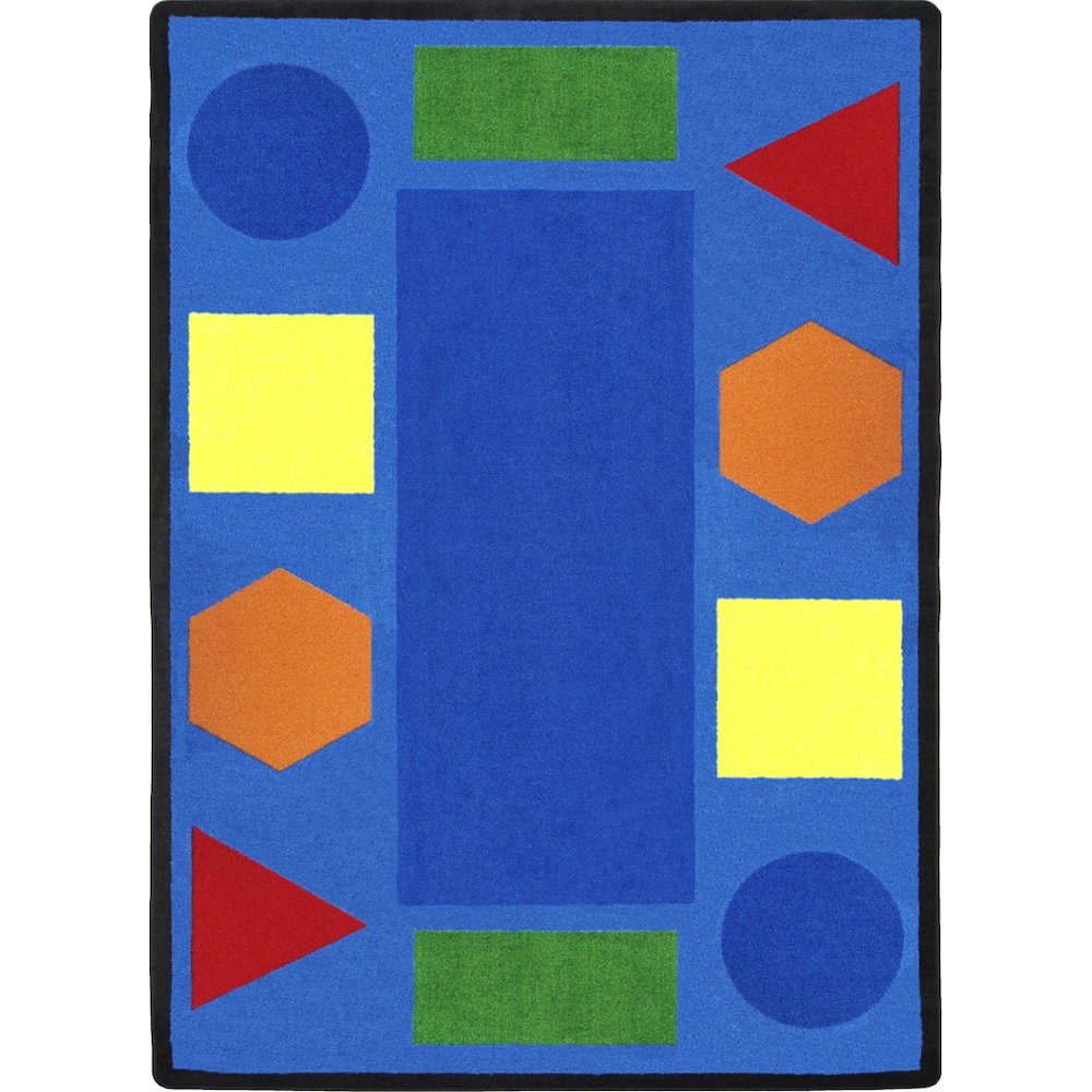 Kid Essentials Sitting Shapes 7'8" x 10'9" Area Rug in Color Multi