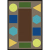 Kid Essentials Sitting Shapes 7'8" x 10'9" Area Rug in Color Earthtone