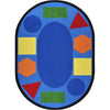 Kid Essentials Sitting Shapes 7'8" x 10'9" Oval Area Rug in Color Multi