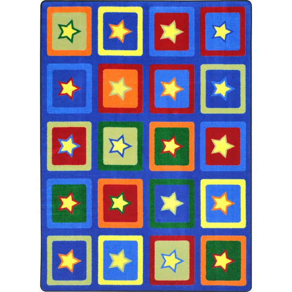 Kid Essentials Sitting Stars 7'8" x 10'9" Area Rug in Color Multi