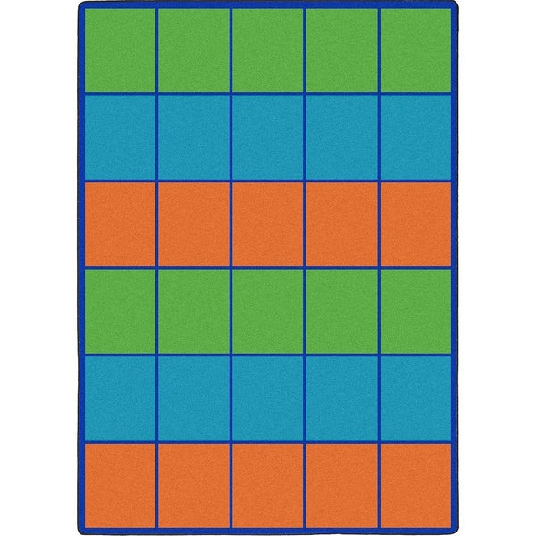 Kid Essentials Squares to Spare 10'9" x 13'2" Area Rug in Color Multi