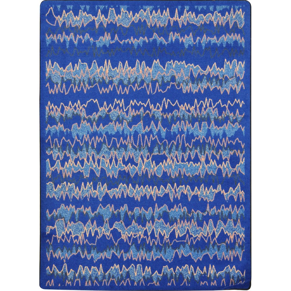 Kid Essentials Static Electricity 5'4" x 7'8" Area Rug in Color Blue