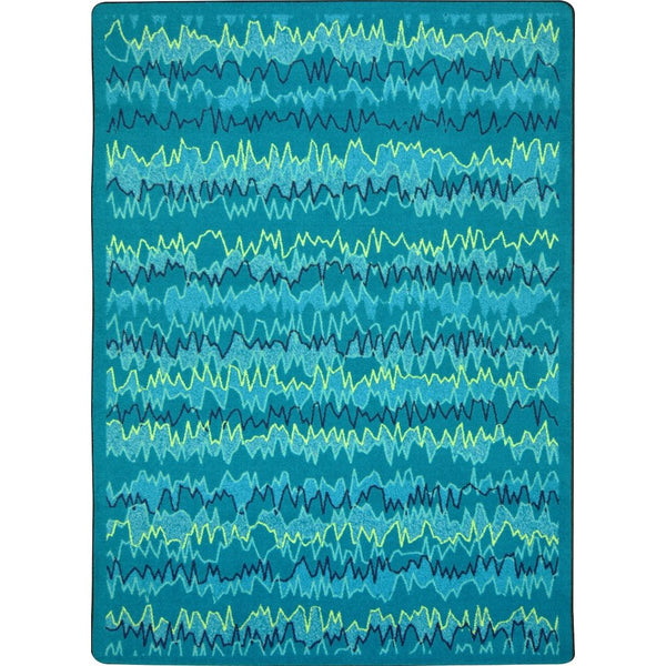 Kid Essentials Static Electricity 5'4" x 7'8" Area Rug in Color Teal