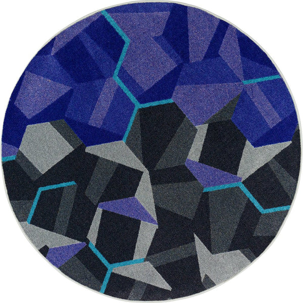 Kid Essentials Stealth 7'7" Round Area Rug in Color Violet