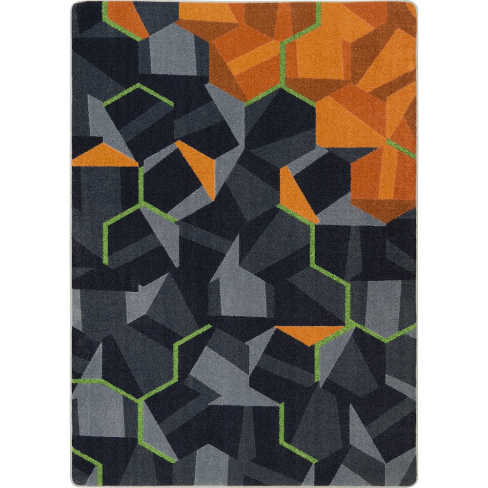 Kid Essentials Stealth 7'8" x 10'9" Area Rug in Color Tangerine