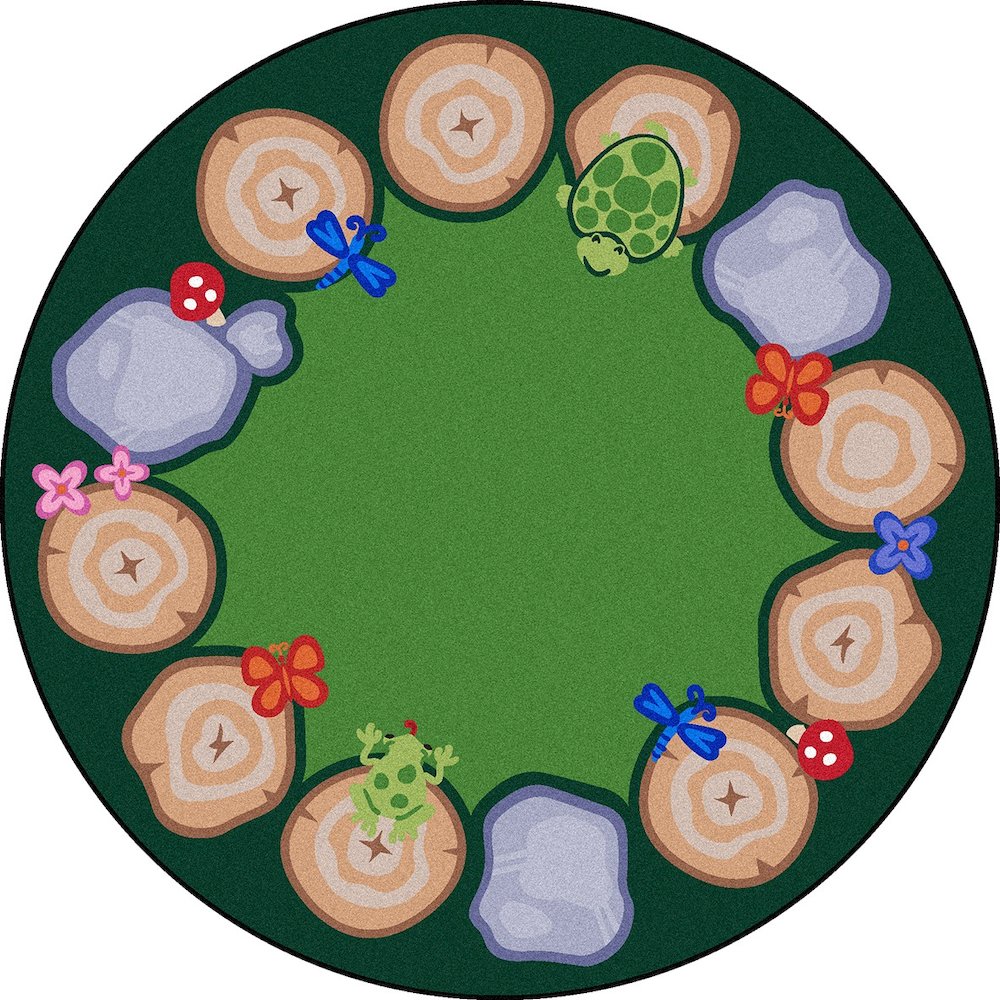 Kid Essentials Stumped 13'2" Round Area Rug in Color Multi