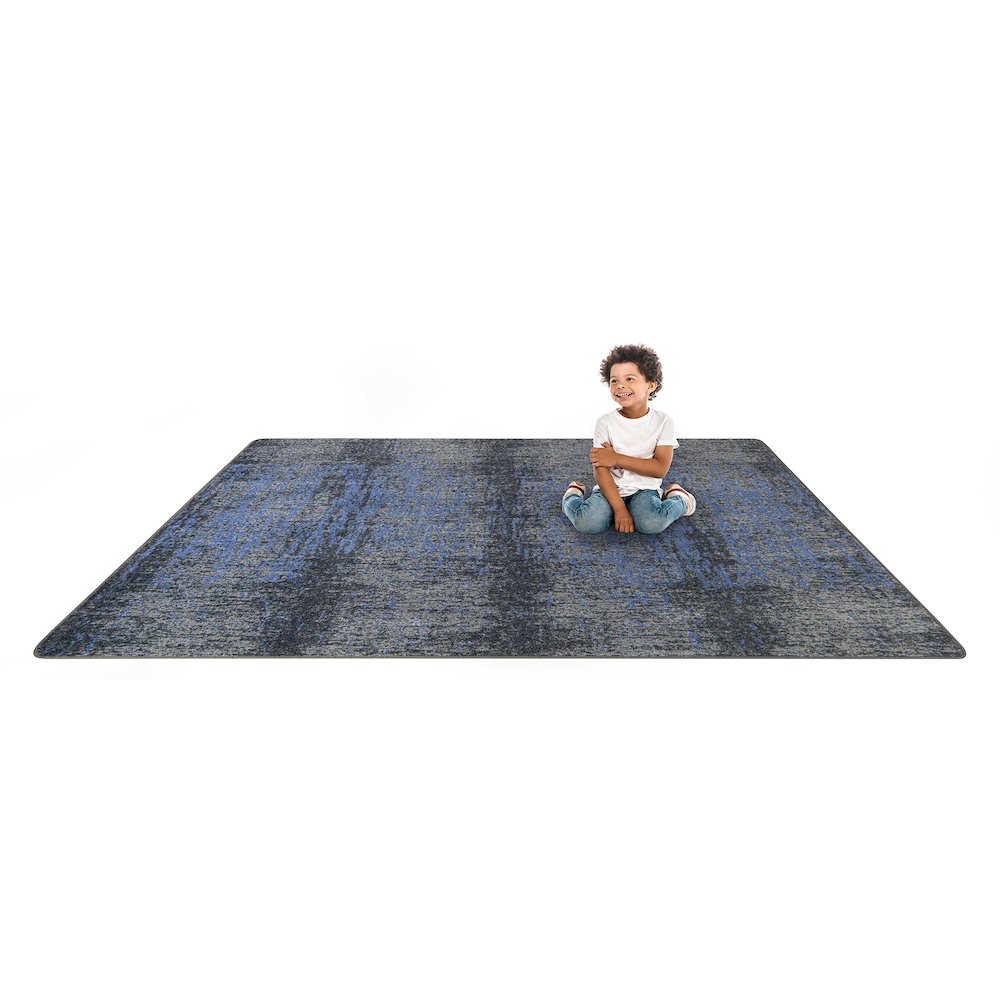 Kid Essentials Surface Tension 5'4" x 7'8" Area Rug in Color Marine