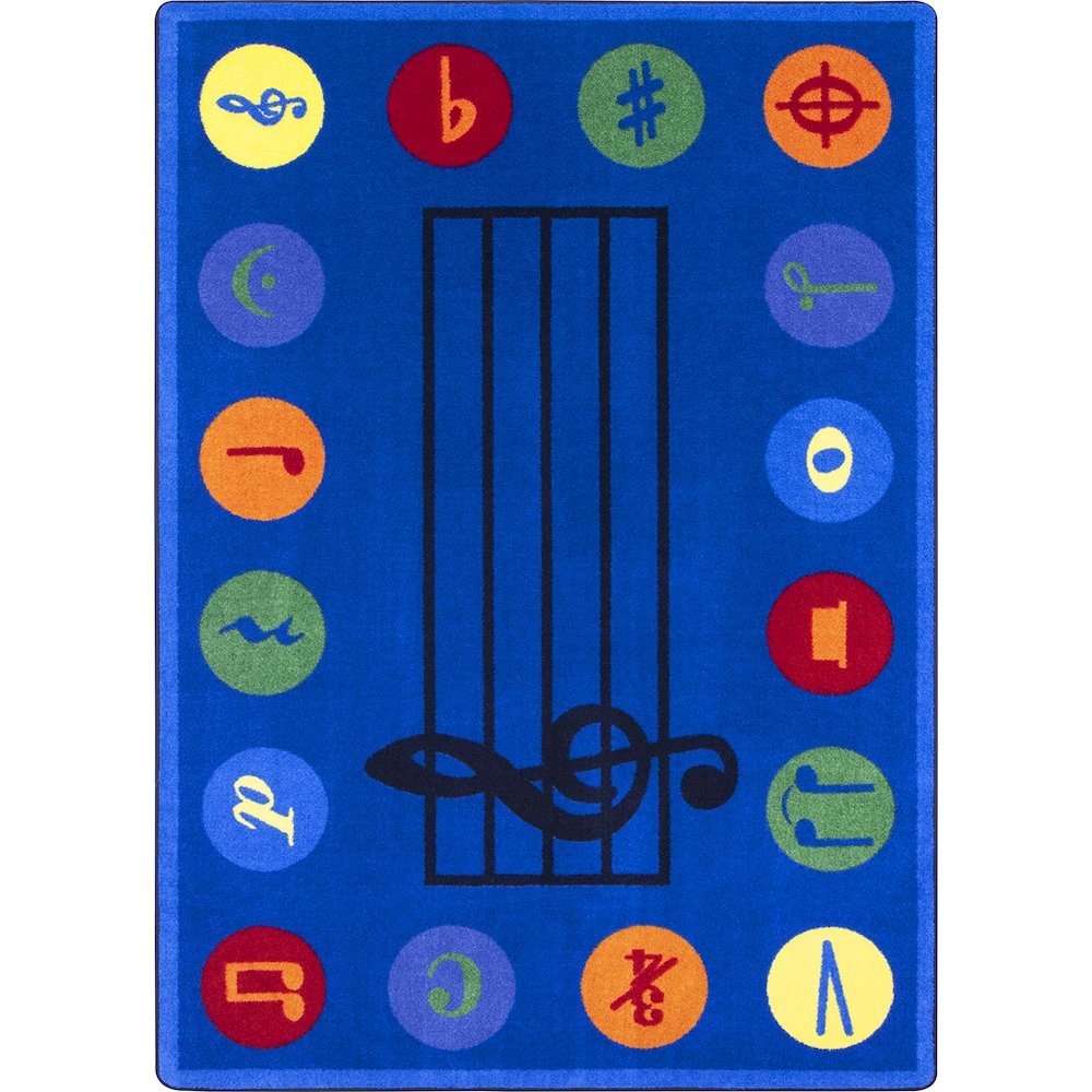 Kid Essentials Take Note 7'8" x 10'9" Area Rug in Color Multi