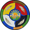 Kid Essentials Traditional Teachings 5'4" Round Area Rug in Color Multi
