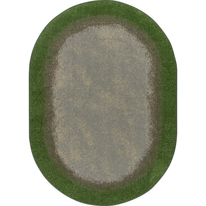 Kid Essentials Urban Edges 7'8" x 10'9" Oval Area Rug in Color Meadow