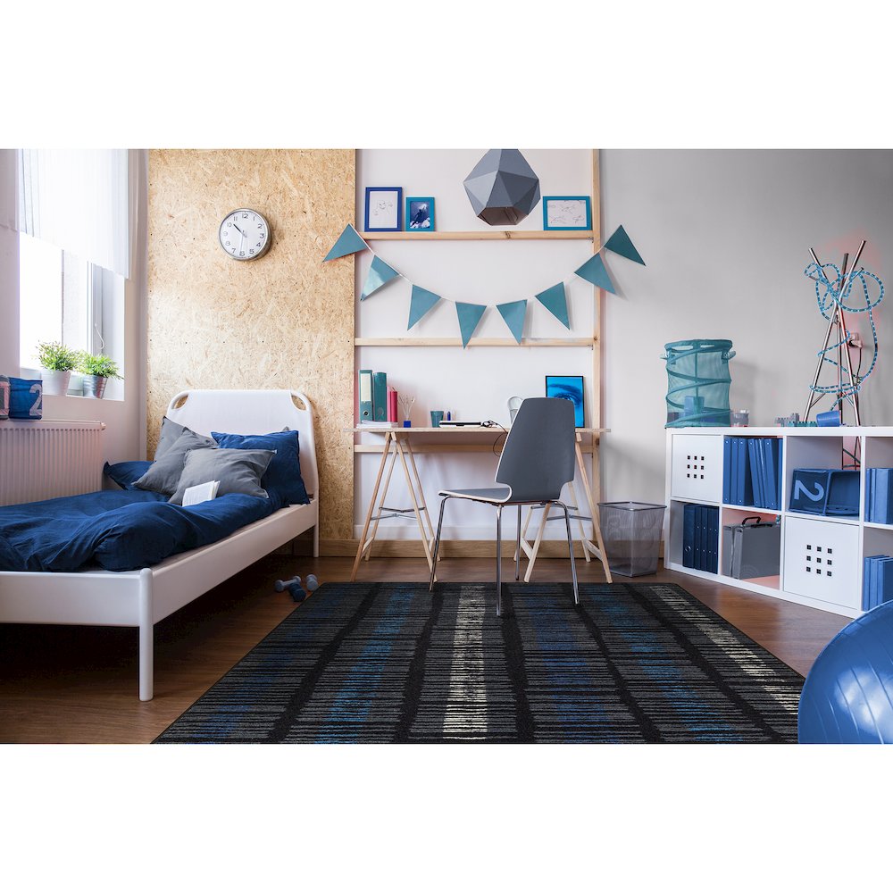Kid Essentials Verve 5'4" x 7'8" Area Rug in Color Sapphire