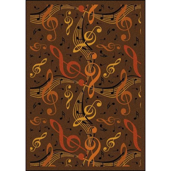 Kid Essentials Virtuoso 5'4" x 7'8" Area Rug in Color Brown