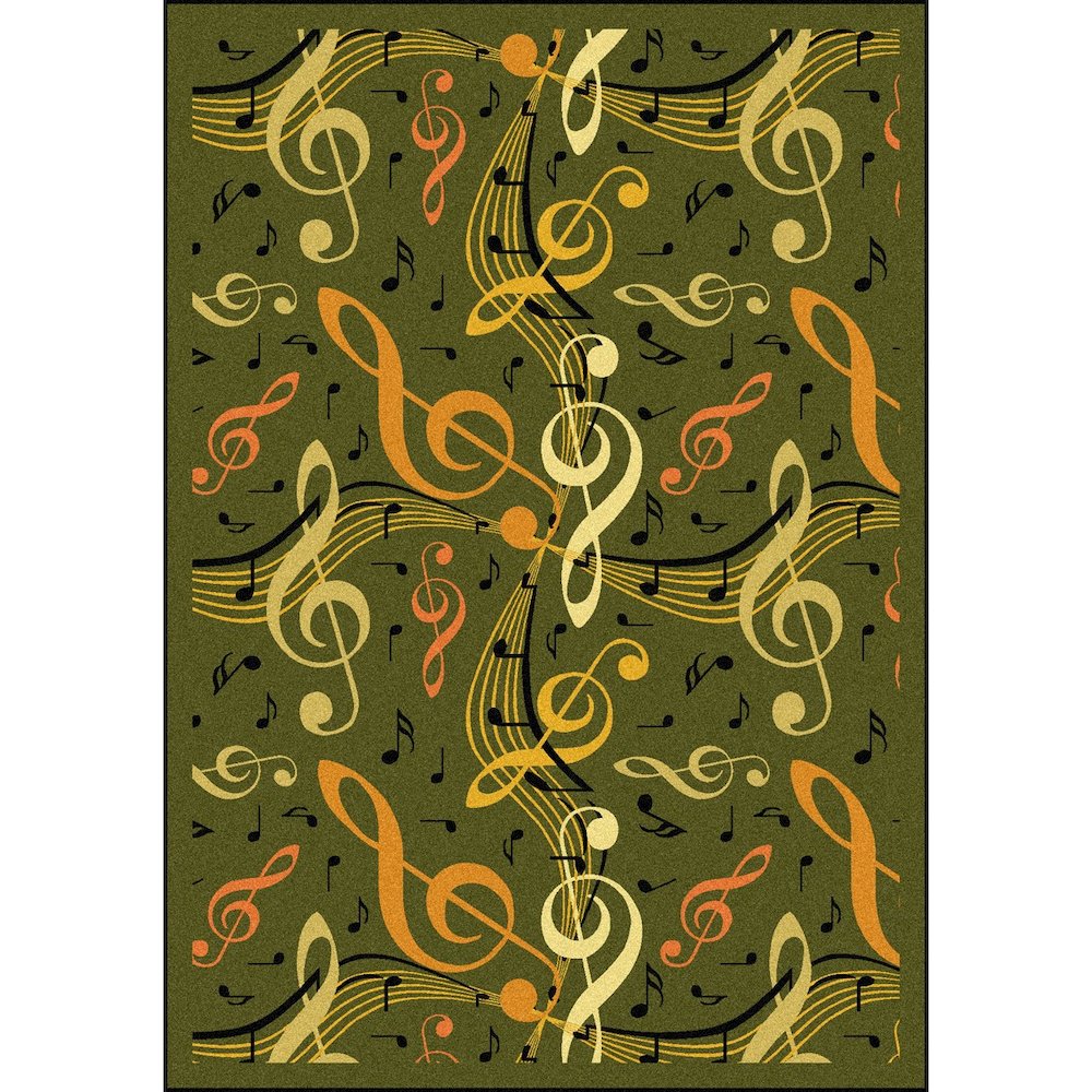 Kid Essentials Virtuoso 5'4" x 7'8" Area Rug in Color Green